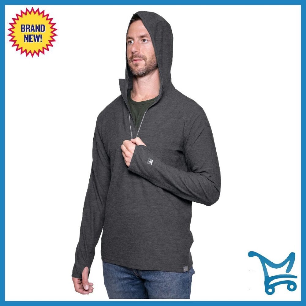 Men's Merino Wool Base Layer Hoodie Thermal Long Sleeve XL